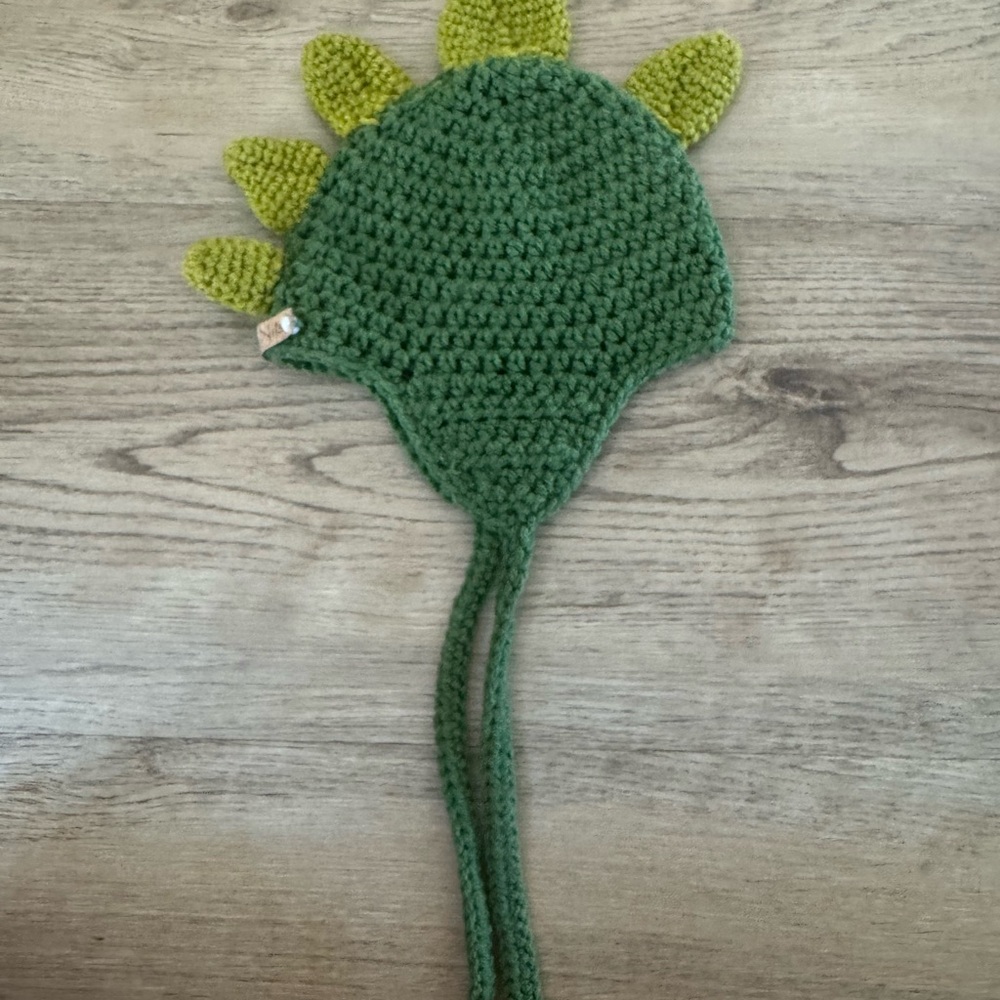 Green Crochet Dinosaur Hat